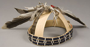 feather and ash wood headress