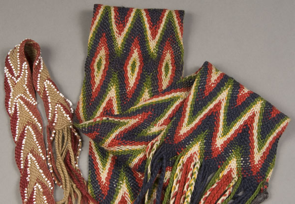 woven multi-colored sashes