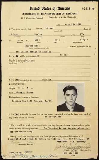 file:/activities/oralhistory/cappics/cohen1945a_id, alt: Certificate of Identity for Tobiasz Gross