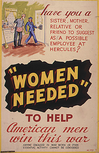 file:/activities/oralhistory/cappics/pryor1941_poster, alt: poster that reads: Women needed to help American men win this war