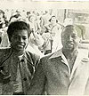 black and white photo of Juanita and Wally in their 20s