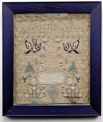 Sampler made by Caroline Stebbins.