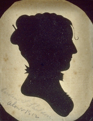 Silhouette of Caroline Stebbins.