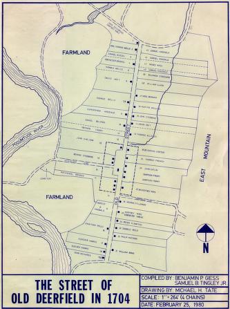 The Street of Old Deerfield in 1704