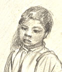 sketch of african american boy